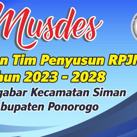 BPD Ngabar Gelar MUSDES Pembentukan Tim Penyusun RPJMDes Tahun 2023 - 2028